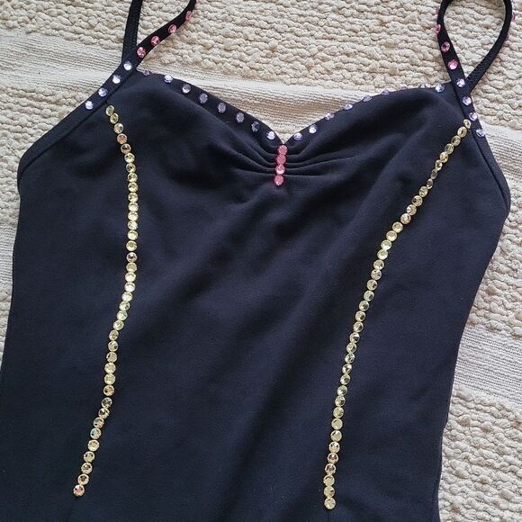 Sale 🔥 Wear moi Black Bodysuit with crystals. Size M - Picture 2 of 8